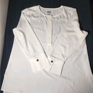 Chico's Cream Blouse with Button Accents